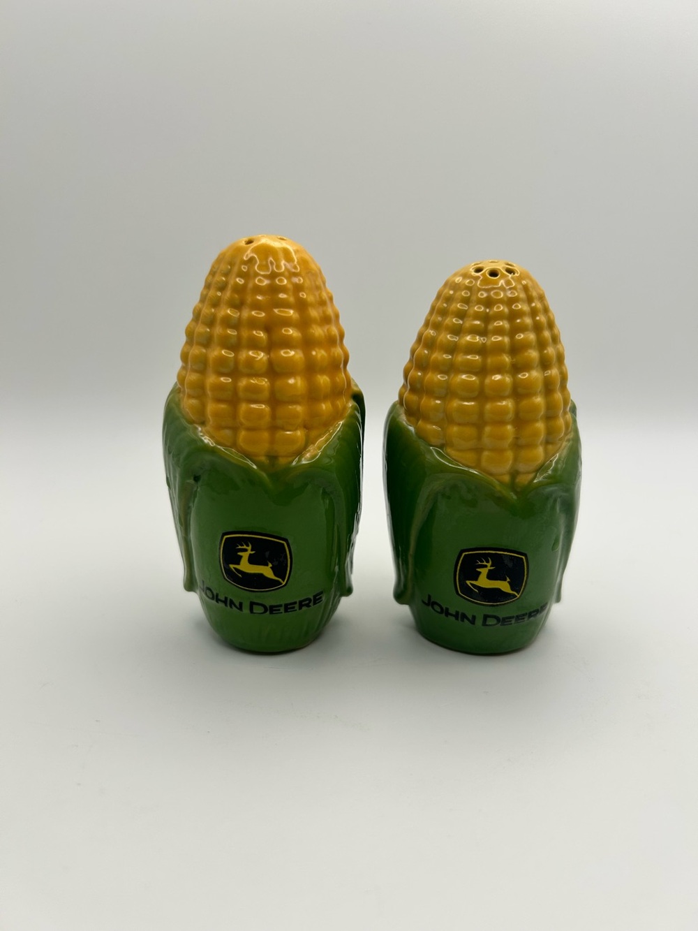 John Deere Yellow & Green Corn Cob Salt and Pepper Set
